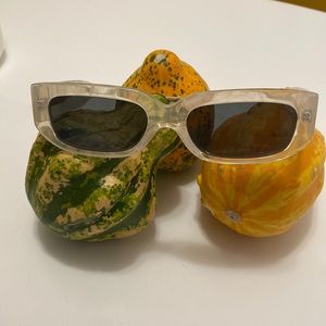 Crap Eyewear sample sale clear/white sunglasses